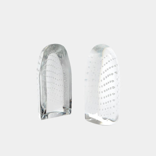 Iceberg Bookends-Dewdrop Clear