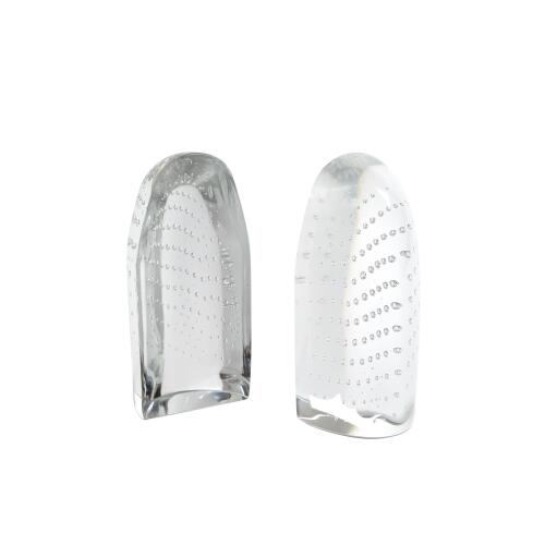 Iceberg Bookends-Dewdrop Clear