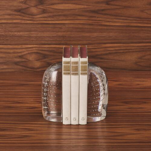 Iceberg Bookends-Dewdrop Clear