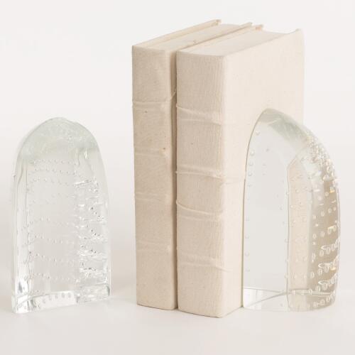 Iceberg Bookends-Dewdrop Clear
