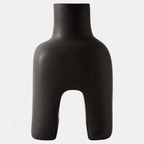 Adama Vase-Black-Squat