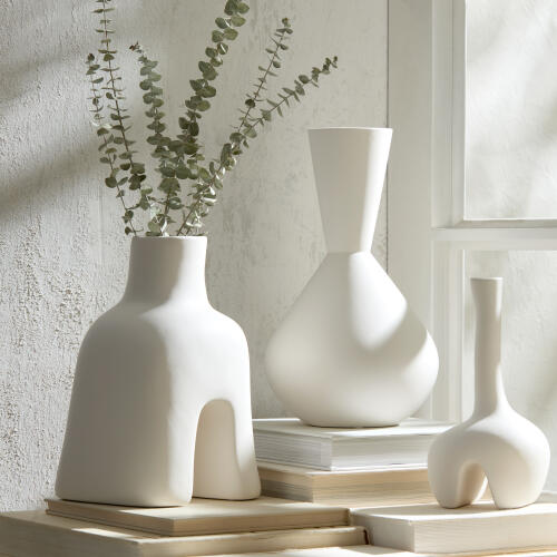 Adama Vase-White-Squat