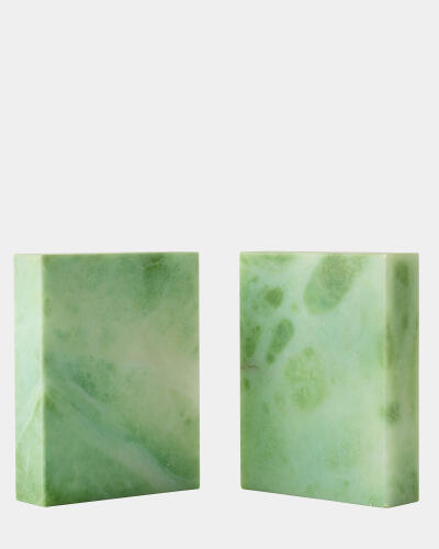 Barakoa Bookends-Alabaster-Lime