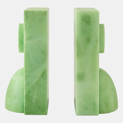 Barakoa Bookends-Alabaster-Lime