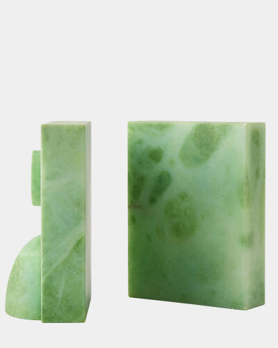 Barakoa Bookends-Alabaster-Lime