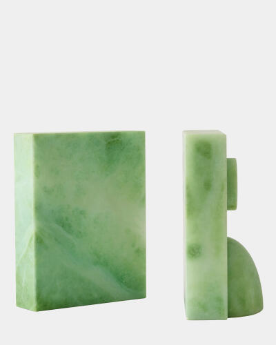 Barakoa Bookends-Alabaster-Lime