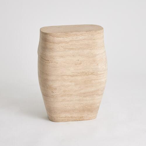 L'Homme Stool-Travertine