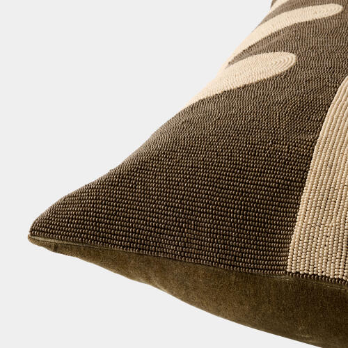 Carthago Beaded Pillow-Pass-Sepia