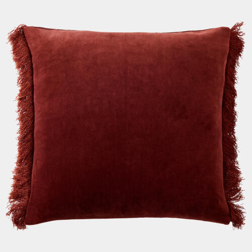Duafe Beaded Pillow-Rust