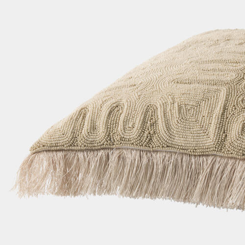 Duafe Beaded Pillow-Sand