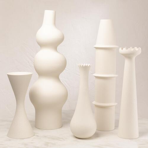 Fenouil Vase-Matte White