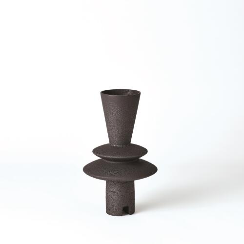 Adelyn Geometric Vase-Black