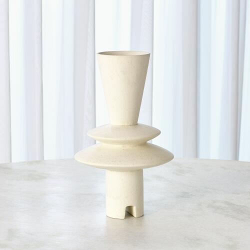 Adelyn Geometric Vase-White
