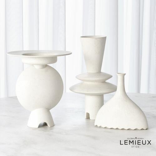 Noelle Geometric Vase-White