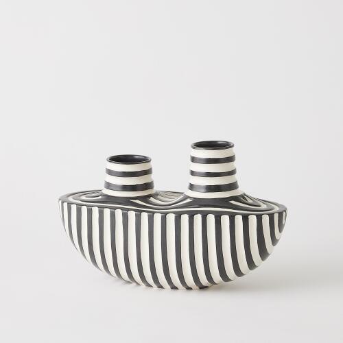 Colbert Vase-Black/White