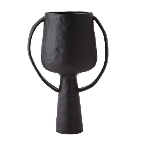 aquitaine vase-matte black