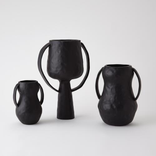Aquitaine Vase-Matte Black