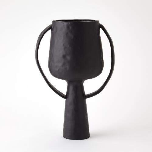 Aquitaine Vase-Matte Black-Sm