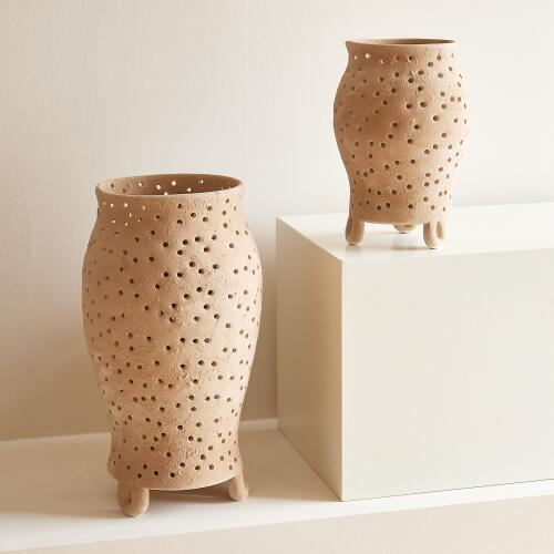 Yassine Candle Holder-Beige