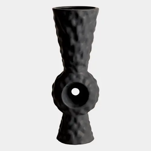 Volcanic Center Ring Vase-Black Volcano