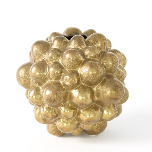 Bubble Vase-Matte Antique Gold