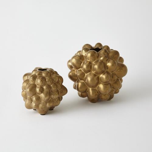 Bubble Vase-Matte Antique Gold