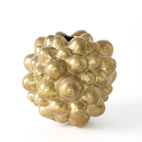 Bubble Vase-Matte Antique Gold
