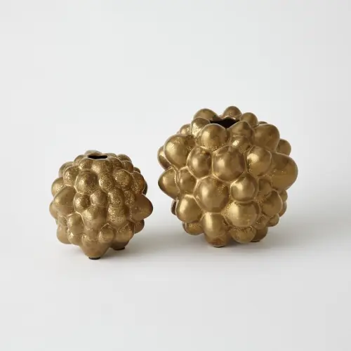 Brandi Vase-Matte Antique Gold