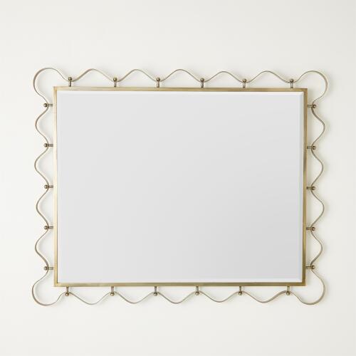 Les Vagues Mirror-Brass