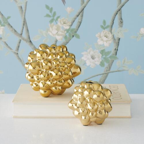 Bubble Vase-Bright Gold