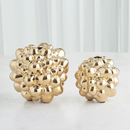 Talula Vase-Bright Gold