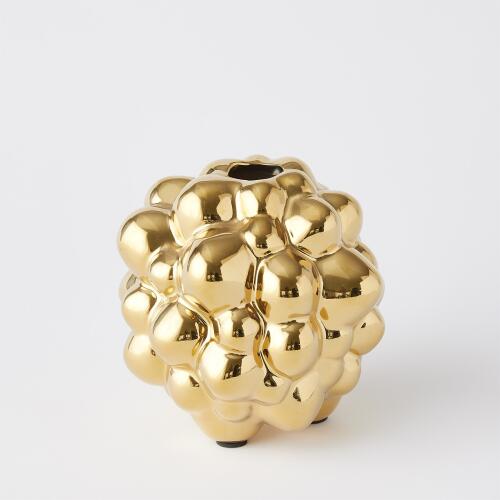 Bubble Vase-Bright Gold