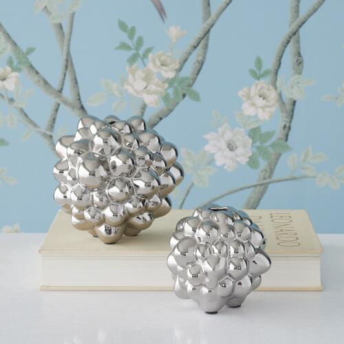Bubble Vase-Bright Silver