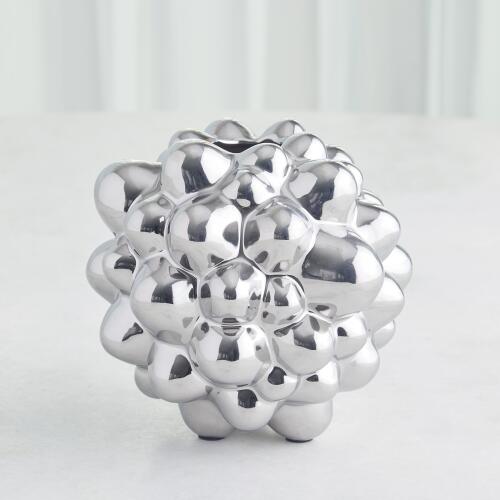 Bubble Vase-Bright Silver