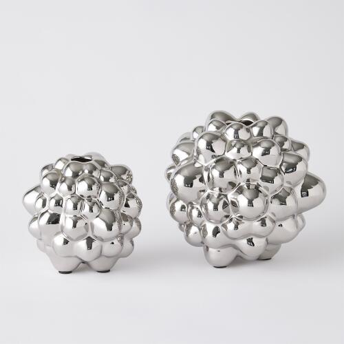 Bubble Vase-Bright Silver
