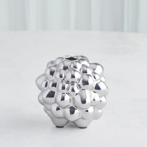 Bubble Vase-Bright Silver