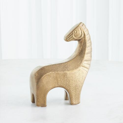 Les Animaux-Cheval-Matte Antique Gold