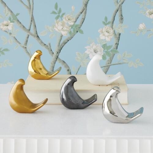 Les Animaux-Moineau-Matte Antique Gold