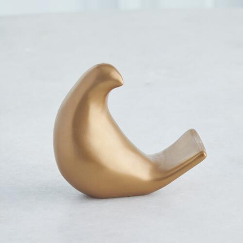 Les Animaux-Moineau-Matte Antique Gold