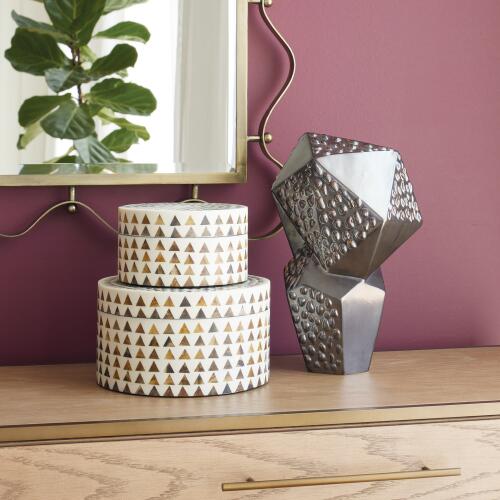 Les Facettes Sculpture-Matte Antique Bronze