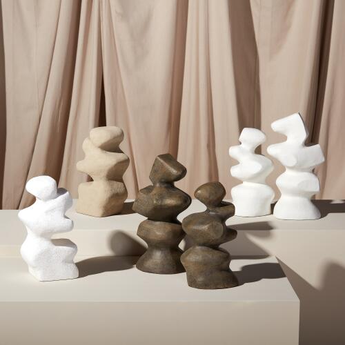 S/2 Mouren Sculptures-White