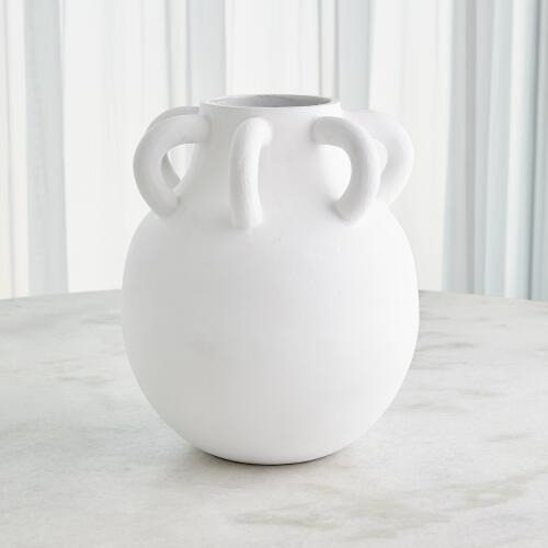 Amphora Loop Vase-White