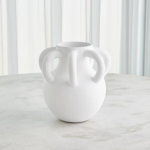 Amphora Loop Vase-White