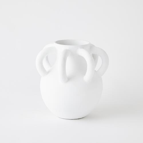 Amphora Loop Vase-White