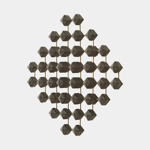 Ramus Wall Art-Wood/Brass