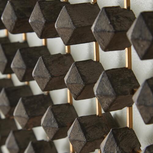 Ramus Wall Art-Wood/Brass