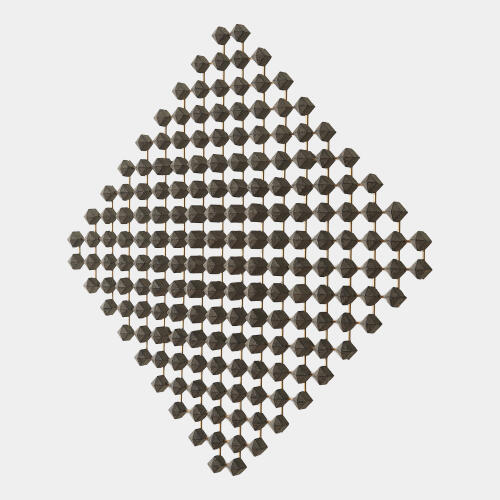 Ramus Wall Art-Wood/Brass