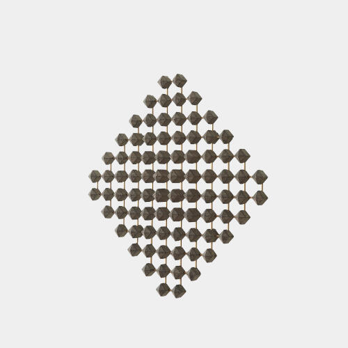 Ramus Wall Art-Wood/Brass