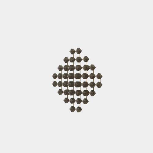 Ramus Wall Art-Wood/Brass