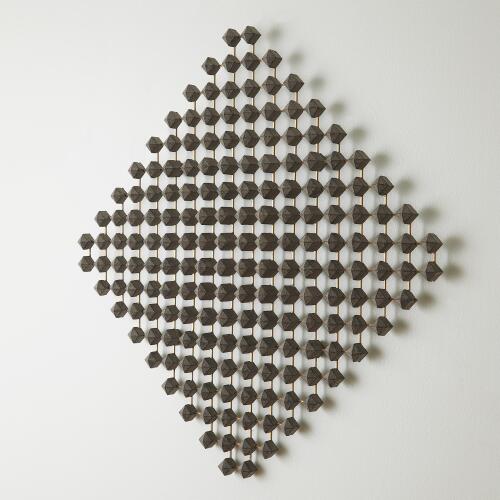 Ramus Wall Art-Wood/Brass